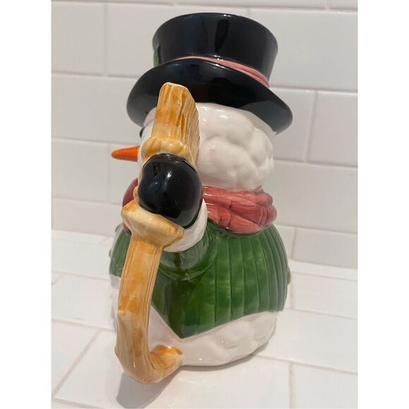 Vintage Fitz and Floyd Snowman Holiday Pitcher (original box) - Picture 4 of 8